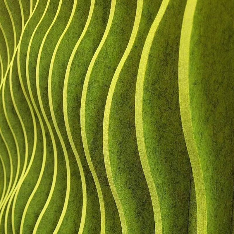 Geometric Line Design Polyester Fiber Acoustic Panel for Creative Spaces