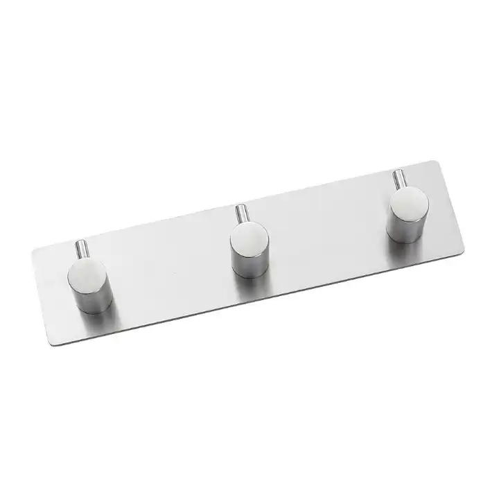 Self Adhesive Towel Robe Hook Wall Stainless Steel Metal S Shape Hook
