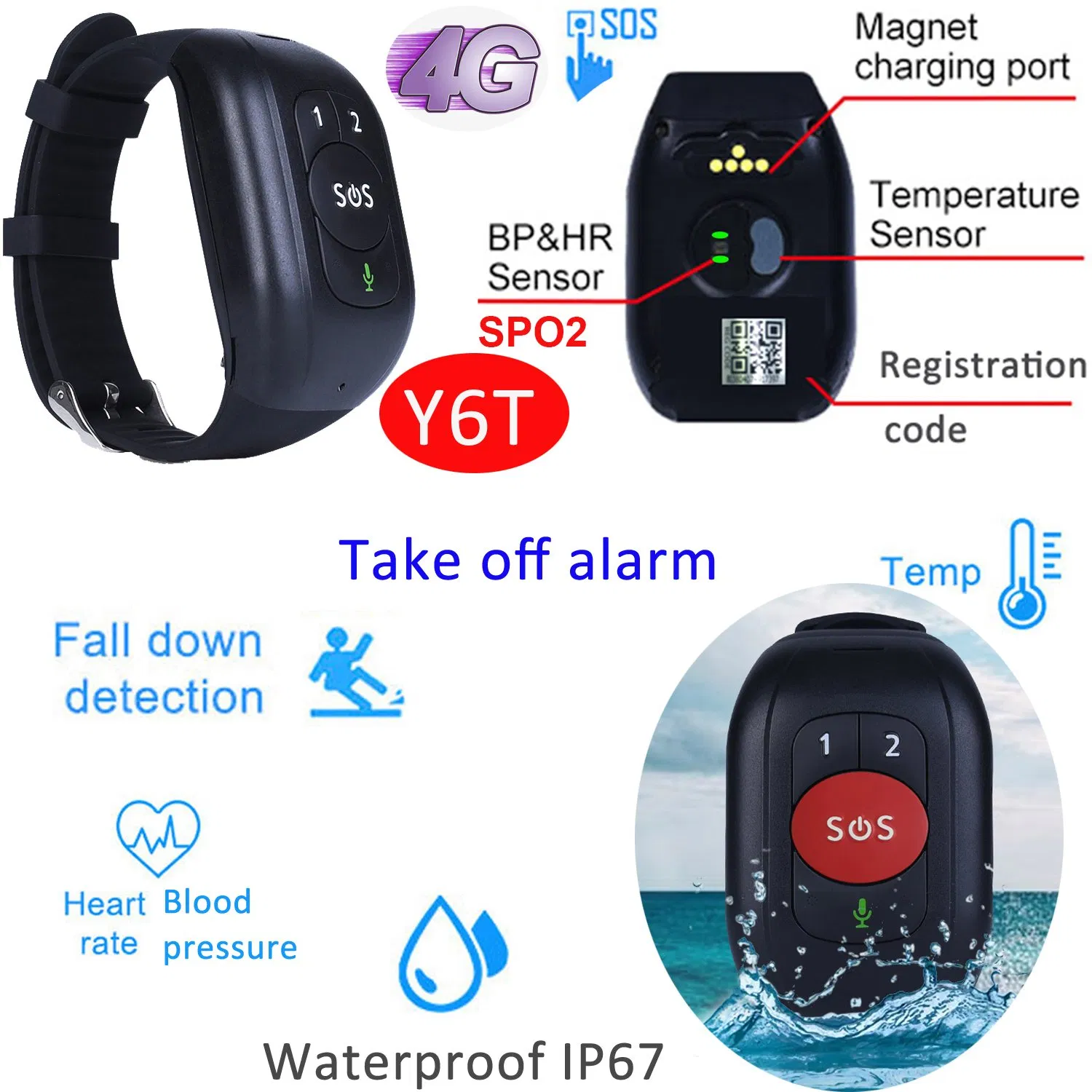 Умные часы Y6T с GPS и мониторингом здоровья