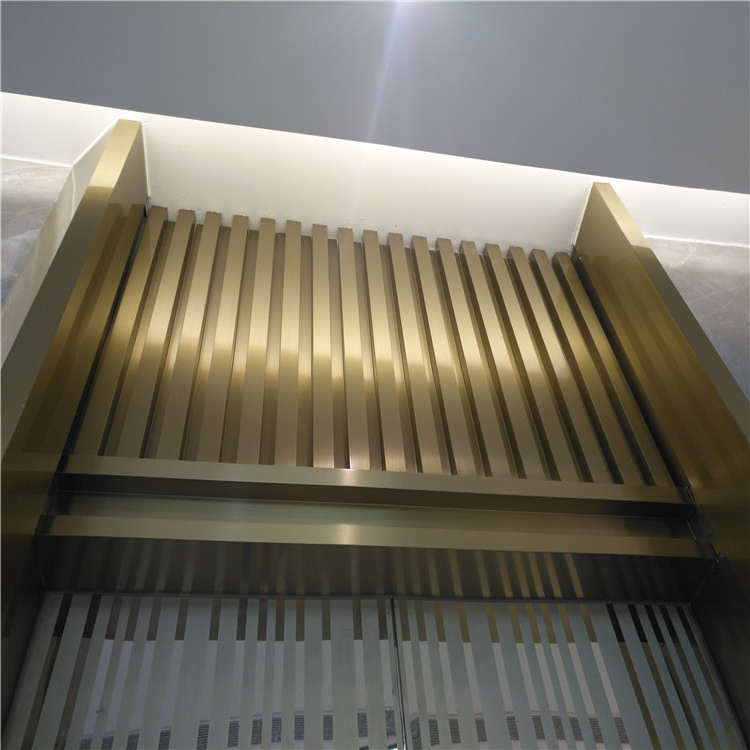 Fluted Pattern Stainless Steel Sheet Wall Cladding Panel Polished Gold Colour Finish