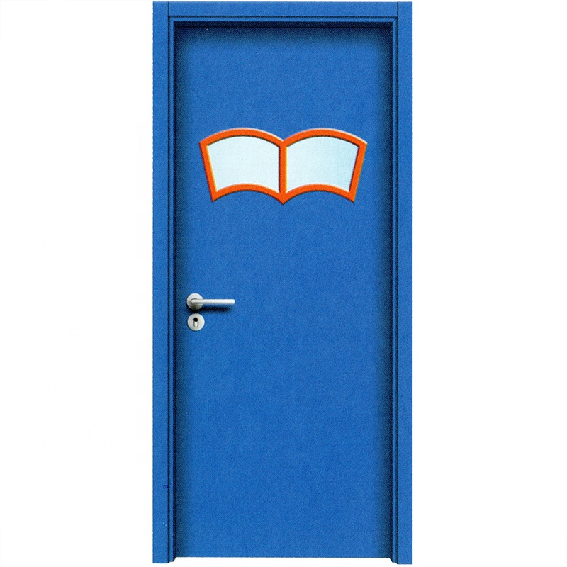 School Glass Wood Door Children Hospital Wooden Entry Room Doors in Foshan