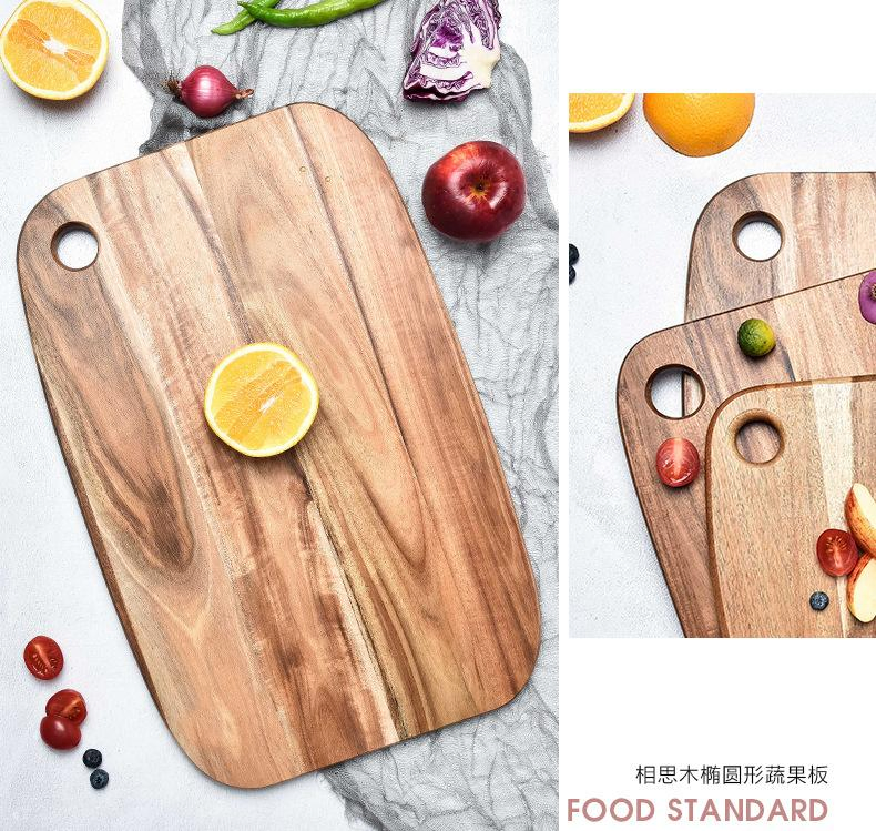 Acacia Wood Cutting Board for Cutting Fruits Vegetables and Meat