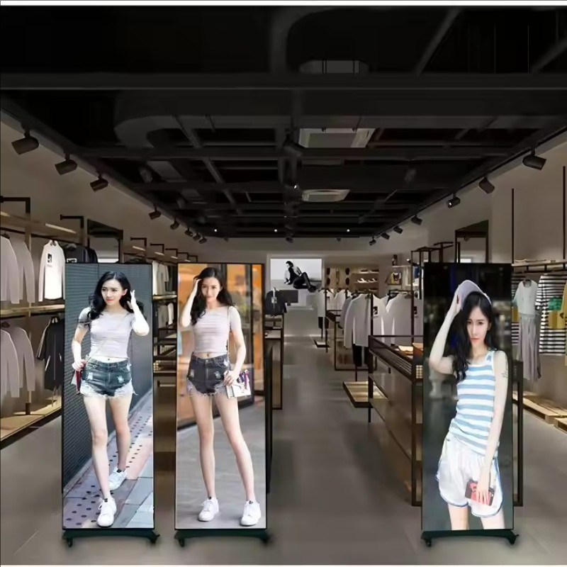 WiFi USB 4G Movable Mirror Screen P2.5 LED Poster Display