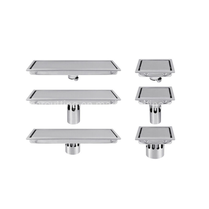Channel Floor Trap Linear Shower Drain SUS304 Bathroom Shower Square Floor Drain 50/60/70/80/90/100 Cm