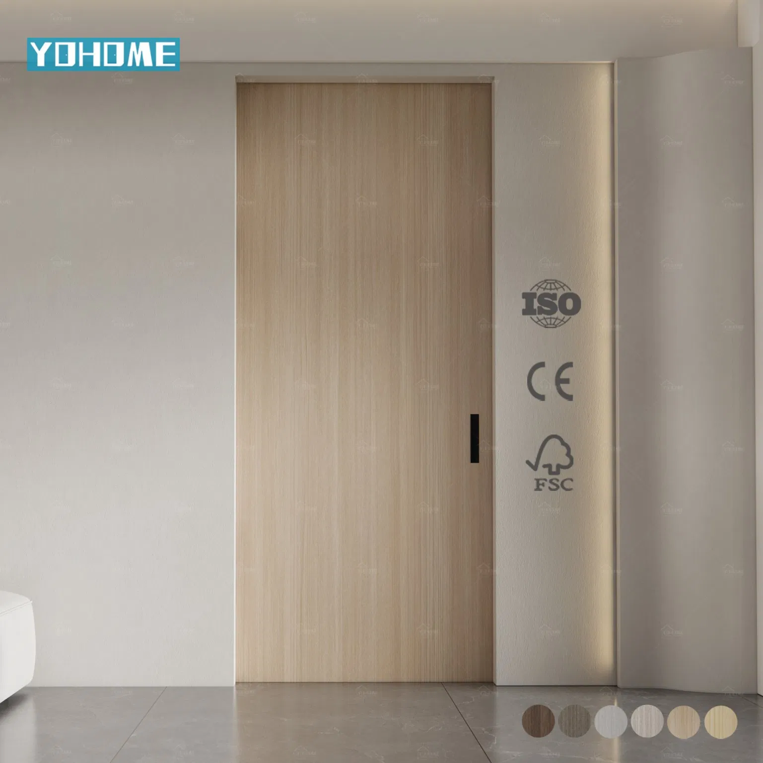 Canada Standard Custom Internal Residential Soft Close Wood Pocket Door