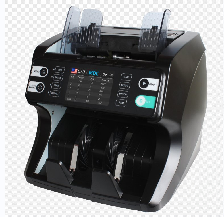 Bill Ounter with Cis Cash Counting Machine Counterfeit Detector Currency Counting Machines Financial Equipment Banknote Value Counter