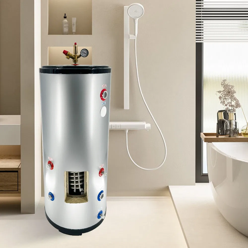 100L Pressurized Hot Water Buffer Tank with Heat Exchanger Coil