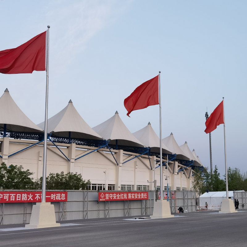 20 Meter Stainless Steel / Aluminum Flag Pole Automatic Raising Flag Pole Electric Flag Pole