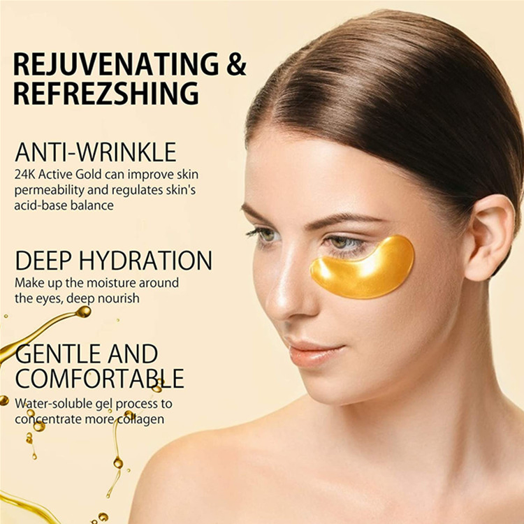 Anti Wrinkle 24K Golden Under Eye Mask for Men and Women