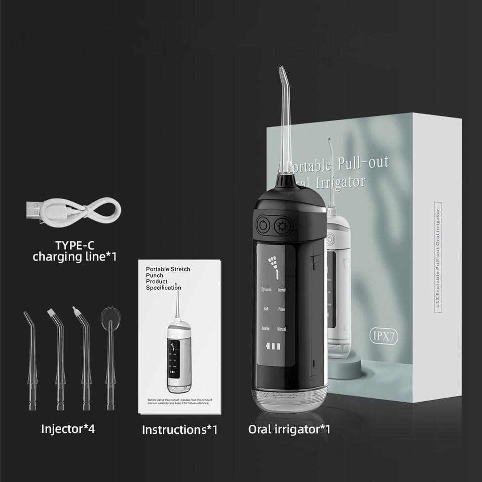 Portable Dental Oral Irrigator 6 Modes Cordless Ipx7 Waterproof Teeth Cleaner Water Flosser