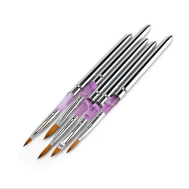 Silverr Handle Brush on Nail Glue Private Label Nail Acrylic Brush Brush for Nails