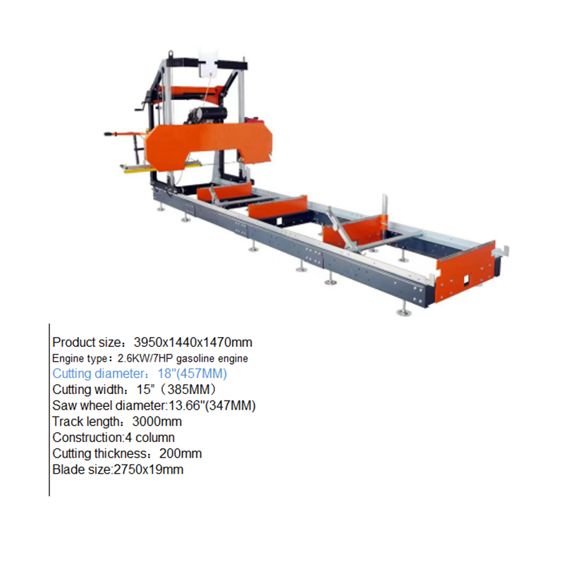 Ленточная пила по дереву портативная для бревен