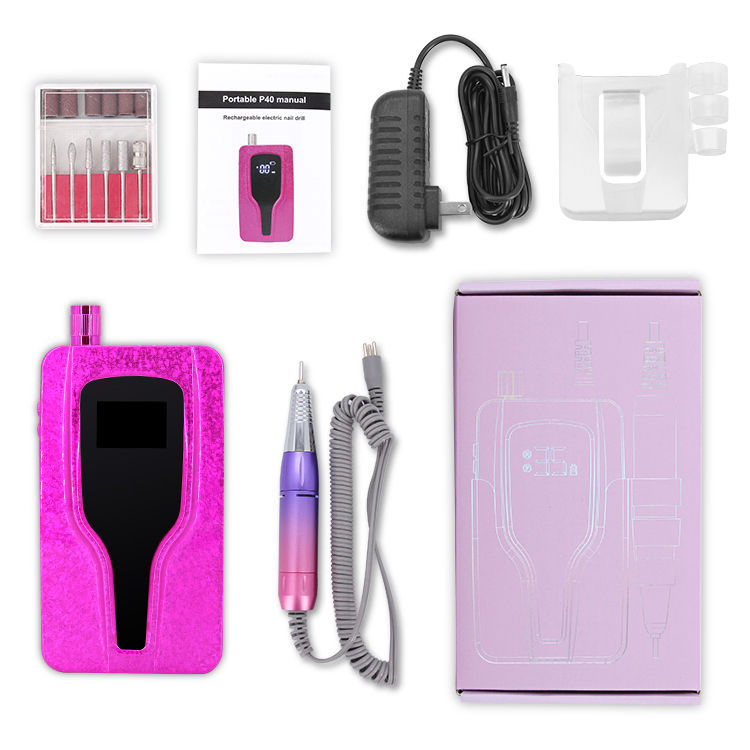 High Speed Rechargeable Pedicure Nail Drill Polisher for Home Nail Art