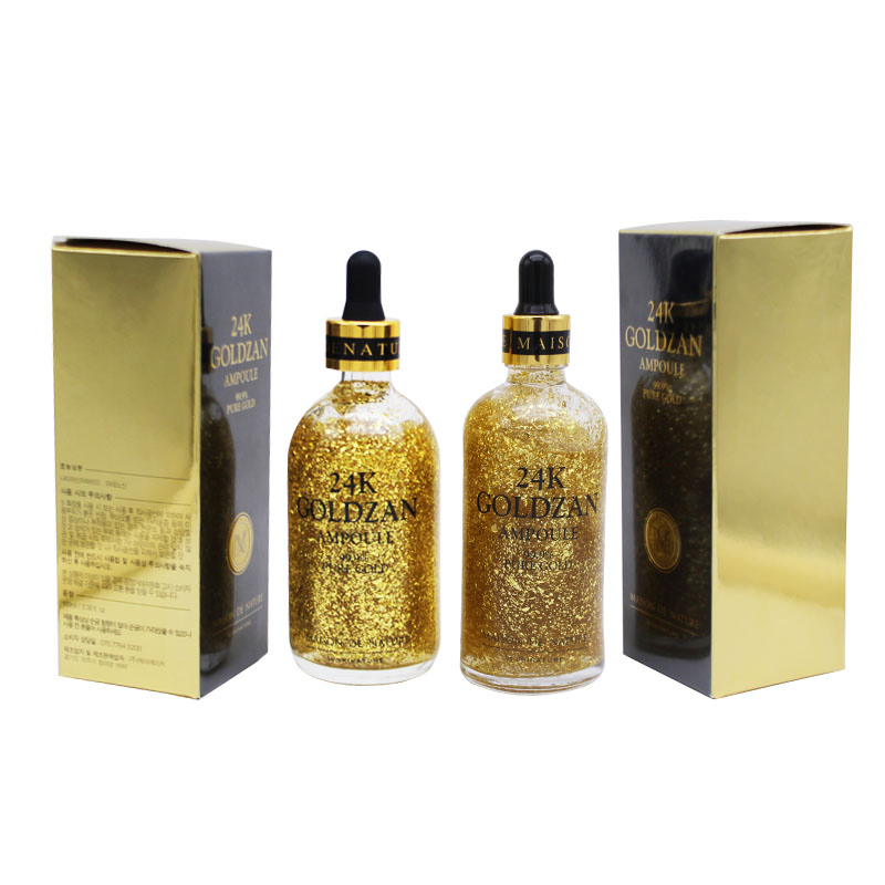 Korea Hot Sale 24K Goldzan Ampoule 99.9% Pure Gold Face Essence