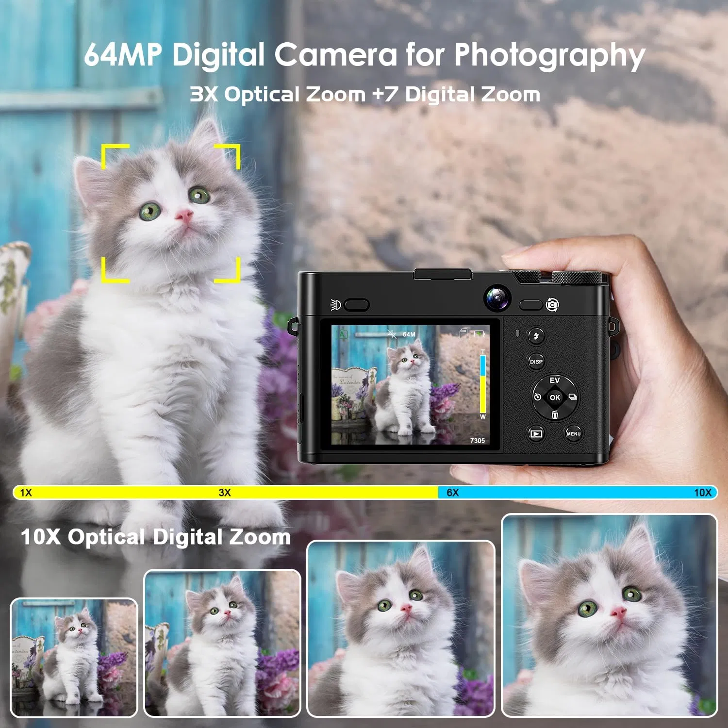 Фотоаппарат DC205X Dual Lens 5K HD с оптическим зумом