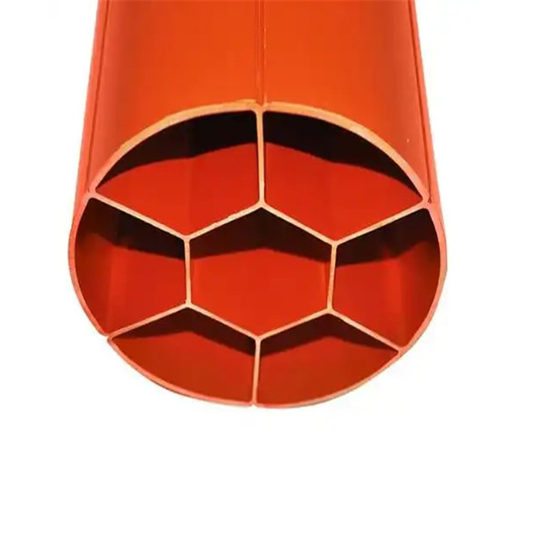 Orange Seven-Hole Integrated Electric Cable Pipe