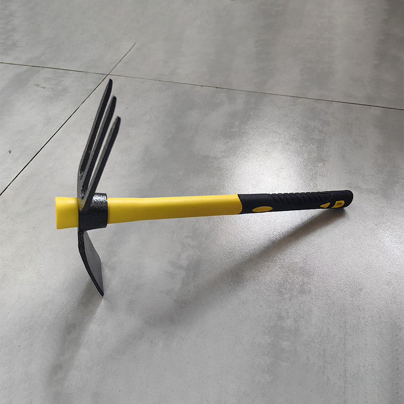 Two-End Hoe Plastic Handle Three-Tooth Fork Hoe Garden Tool Soil Turning Tool