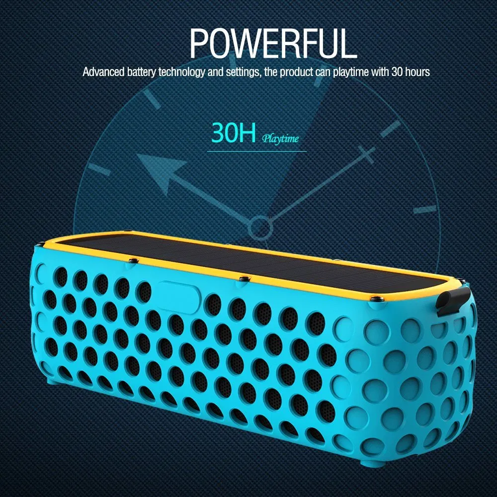 Premium Solar-Powered HiFi Bluetooth 4.0 Waterproof Speaker with Flashlight