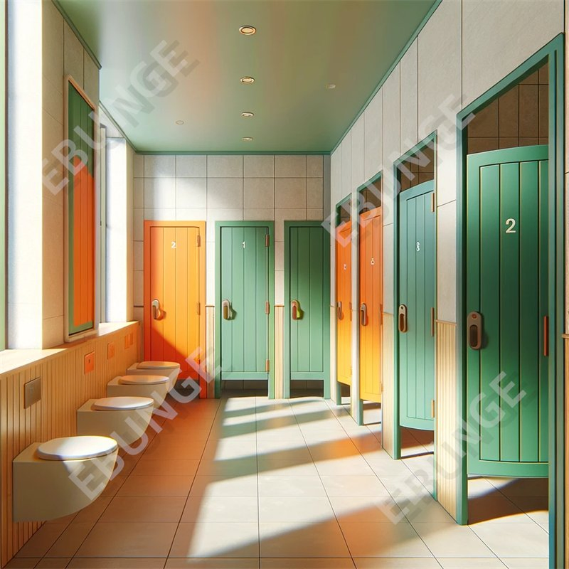 Public HPL Compact Laminate Washroom Cubicle Toilet Partition