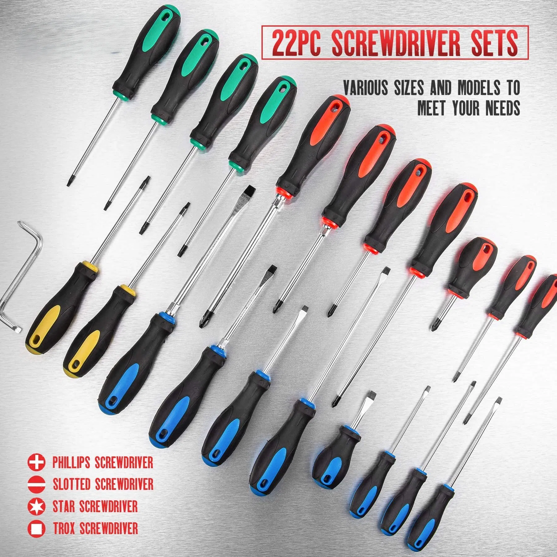 Hot Selling CRV Nut Screw Driver Tool Sets Destornillador Excellent Price Screwdriver