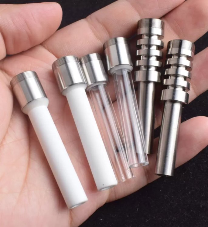 Smoking Accessories Replacement Thread 510 Quartz Tip Titanium Ceramic Tips Nails for Water Pipe DAB Rig Micro Nectar Collector Kit