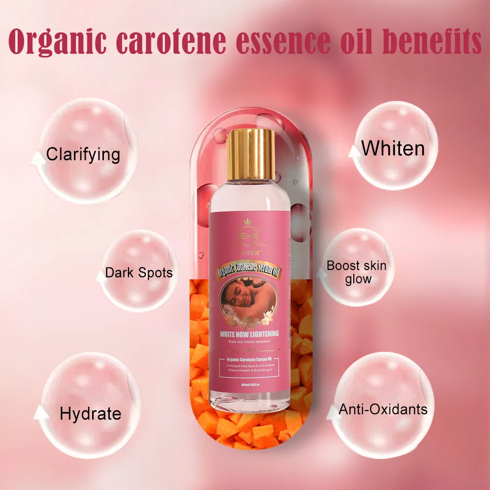 OEM Customized Wholesale Body Care Essential Oils Whitening Anti Wrinkle Revitalizing Skin Organic Carotene Serum Oil