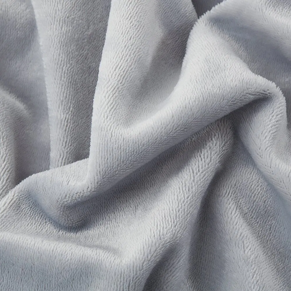 Grey Color Teddy Quilt Cover with Pillowcases All Sizes