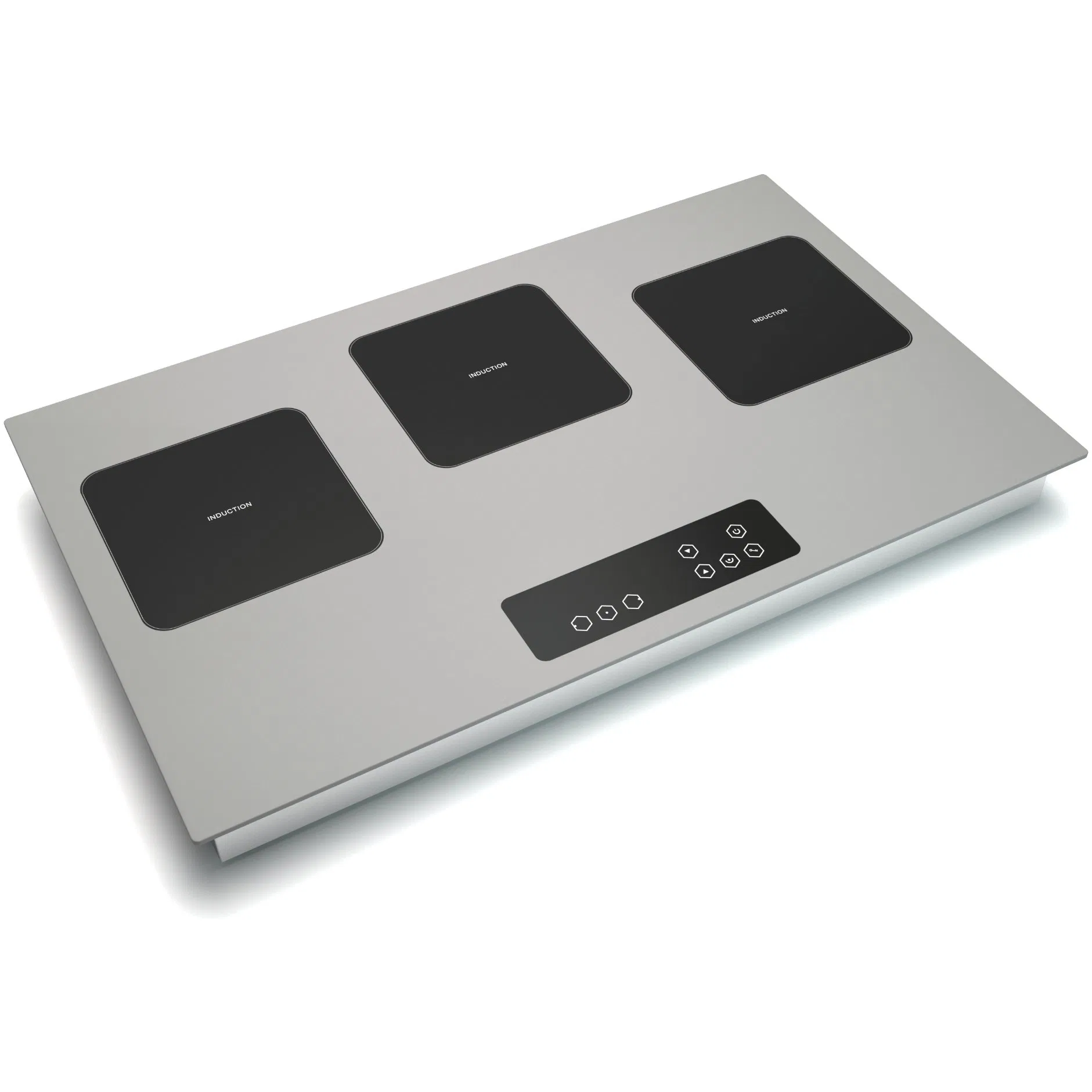 Euroka Glass Metal Housing Inlaid Style 3 Burners Electric Induction Cooker+Infrared Cooker