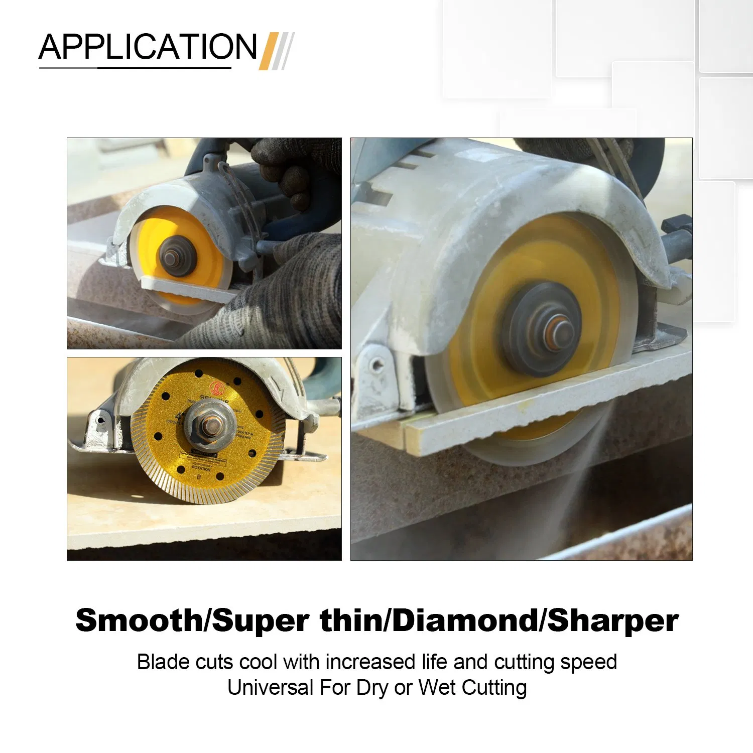 105mm Super Thin Porcelain Ceramic Tiles Smooth Cutting Ceramic Diamond Saw Blades