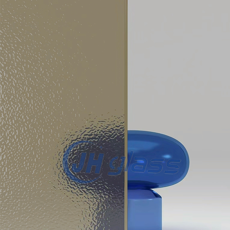 Jh Glass Hot Selling Heat Strength Color Patterned Tempered Glass Bathtub Shower Door Pattern Glass