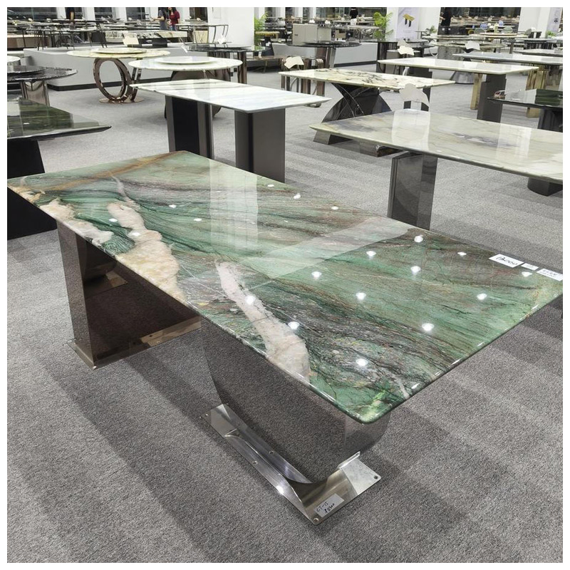 Brazilian Luxury Fuchsite Crystal Green Quartzite Rectangle Tables