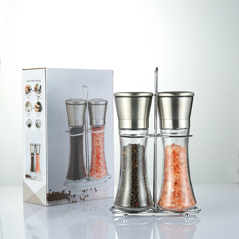 Wholesale Kitchen Stainless Steel Manual Glass Salt Pepper Spice Grinder. Spice Grinder Glass Pepper Grinder Salt Grinders