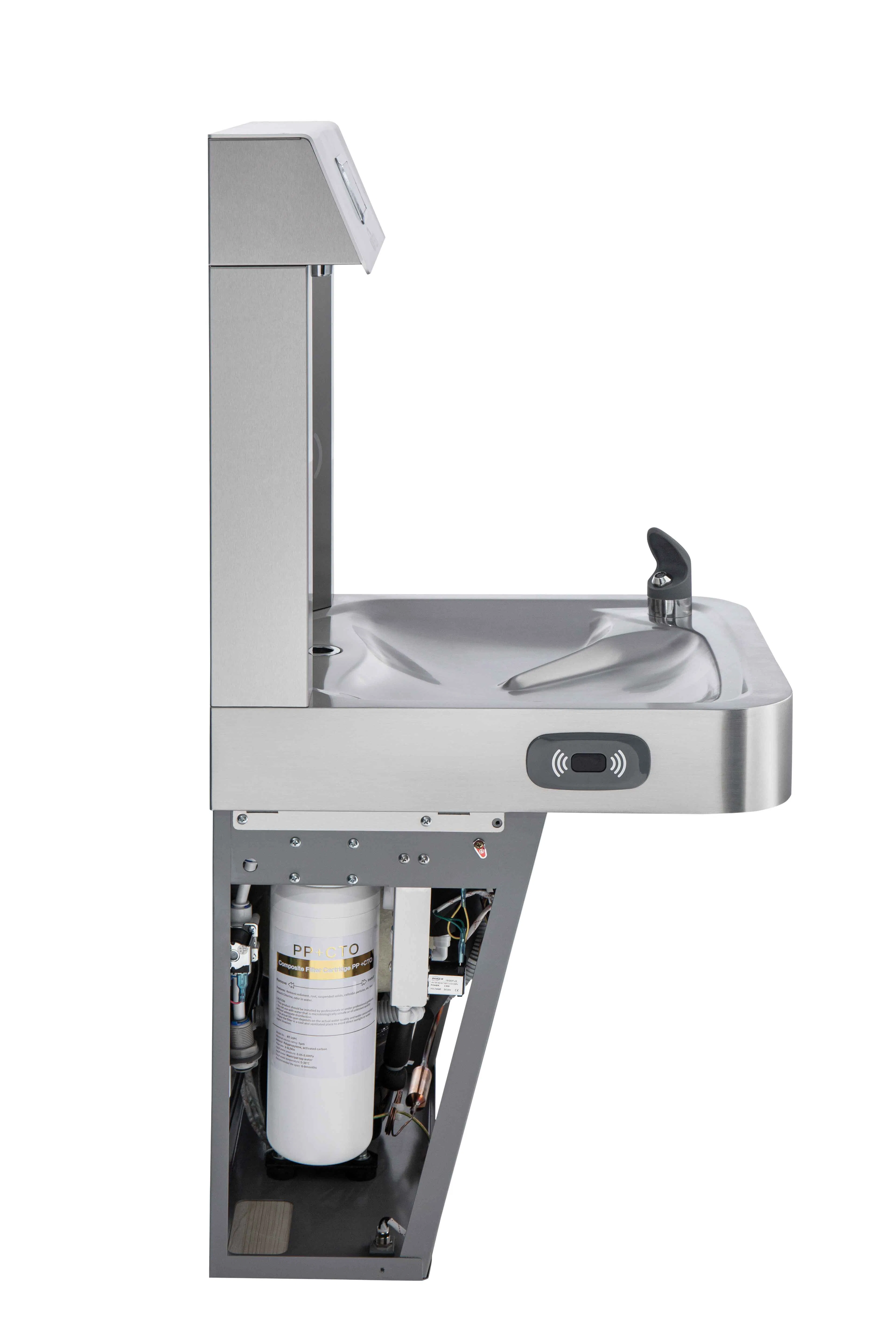 Wall-Mounted Hydration Station with Water Dispenser and Smart Display