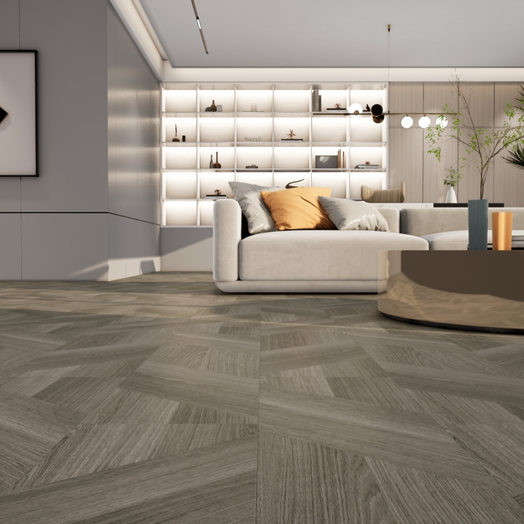 Multi-Layer Engineered Parquet Wood Flooring Vn Wood Flooring Gold and Black
