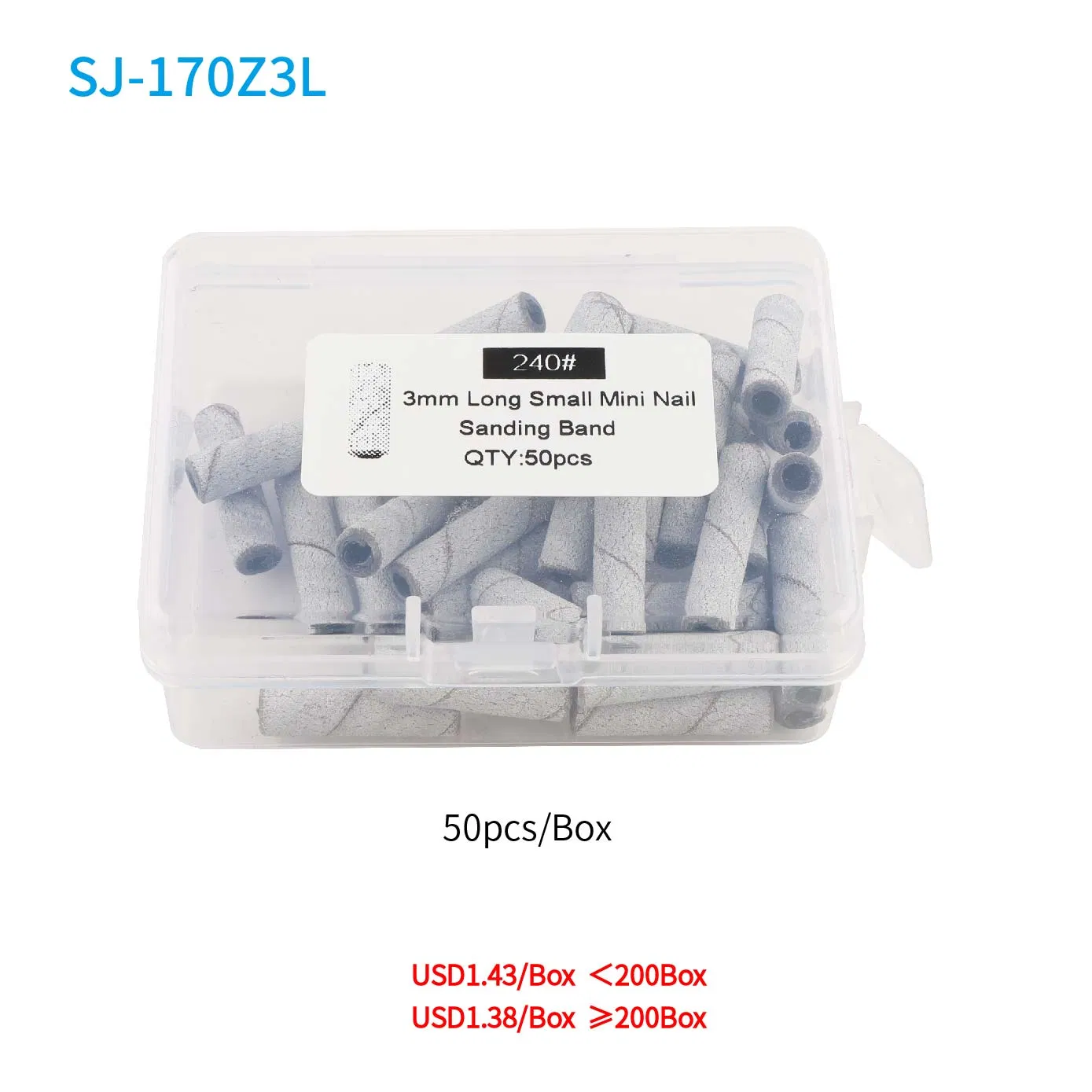 Zebra Type Different Grit Extra Long New Style 3mm X 20mm Nail Sanding Bands