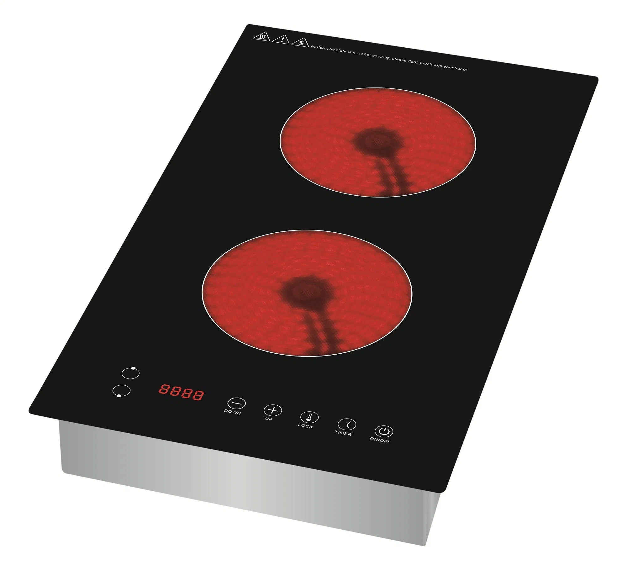 30cm built-in 2 burner electric ceramic infrared hob cooktop