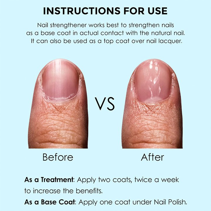 Nail Strengthener Treatment Repair Polish Air Dry Base and Top Coat Gel for Thin and Damaged Nails