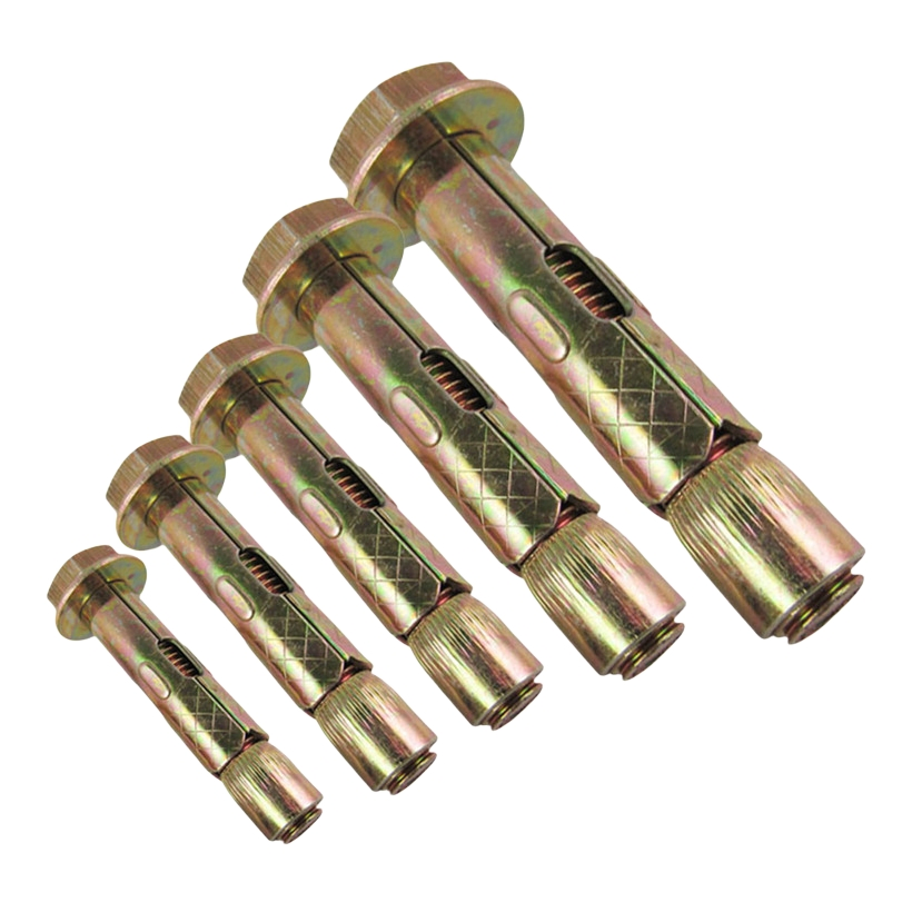 Yellow Zinc Plated Hex Head Concrete Sleeve Anchor Expansion Dyna Anchor Bolt