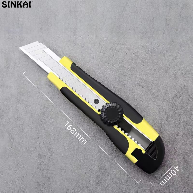 Small Portable Industrial Grade Multi Functional Stainless Steel Utility Knife Slide Open Blade Plastic Handle