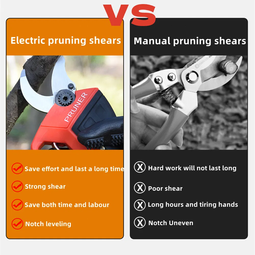 1. Cordless Electric Garden Shears 30mm Pruning Tool for Tree Branches