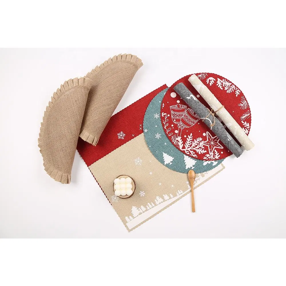 Custom Classic Jute Table Placemats for Dining Table for Parties and Weddings