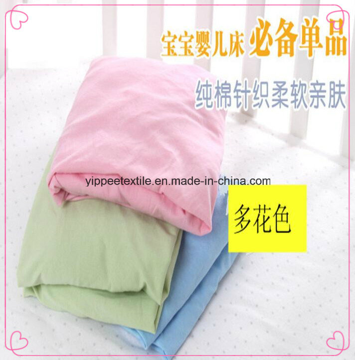 Crib Fitted Sheet Made of Bamboo Knitted Jersey Fabric