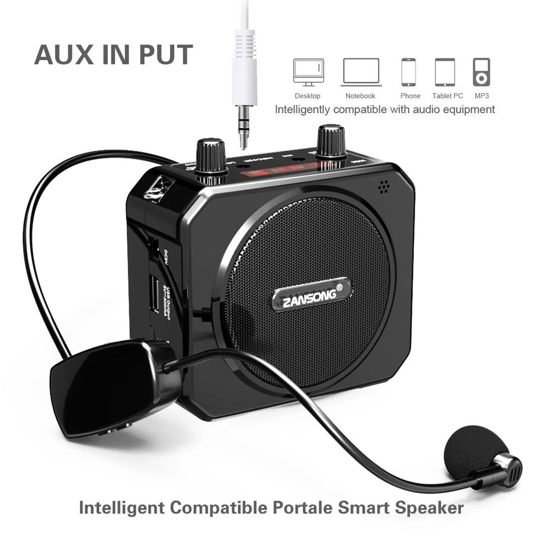 M80 MP3 Player UHF Microphone Teaching Tour Guide Amplifier, Wireless Bluetooth Loudspeaker
