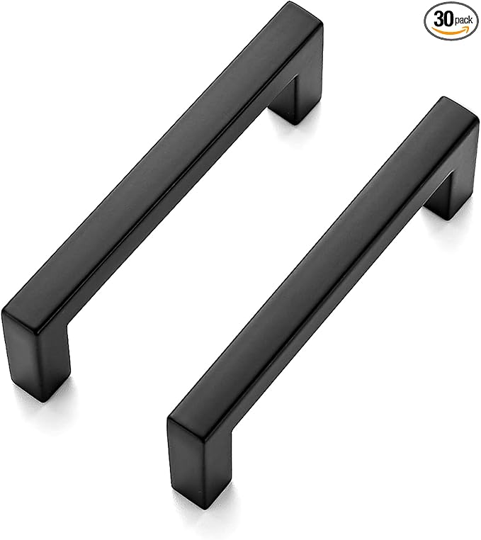Modern Rectangular Rod Handles for Kitchen Cabinets and Drawers