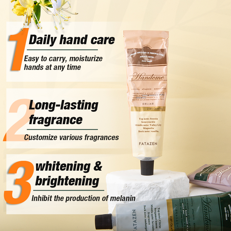 Highly Moisturizing Natural Fragrance Lasting Whitening Skin Three Aluminum Tube Hand Cream