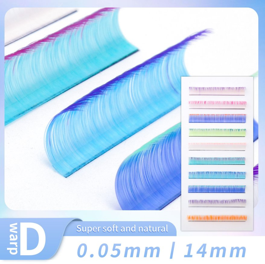 Colored Lash 20d Cluster Lashes Kit with Colored Rainbow Colors