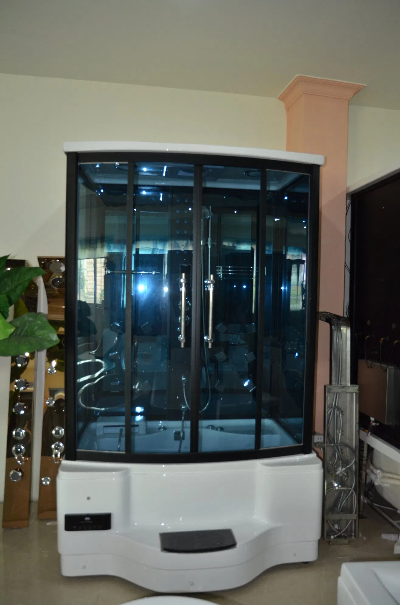 New Jetted Tub Combo Steam Shower Steam Showers Shower Cabin with TV 2 Person Steam Shower Bathtub Cabin