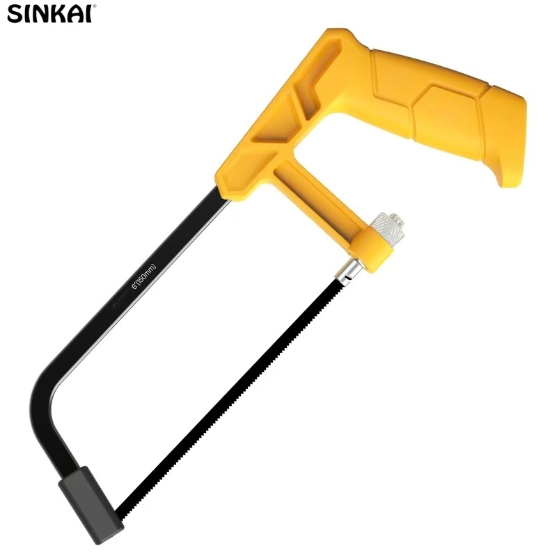 Steel Hacksaw Frame with Handle Lightweight Easy-Use DIY Industrial Saw for Metal & Drywall Slicing