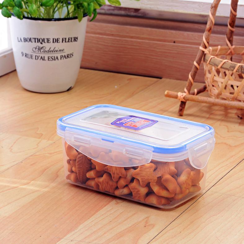 Low Price Food Packaging BPA Free Airtight Plastic Food Container Rectangular with Lid