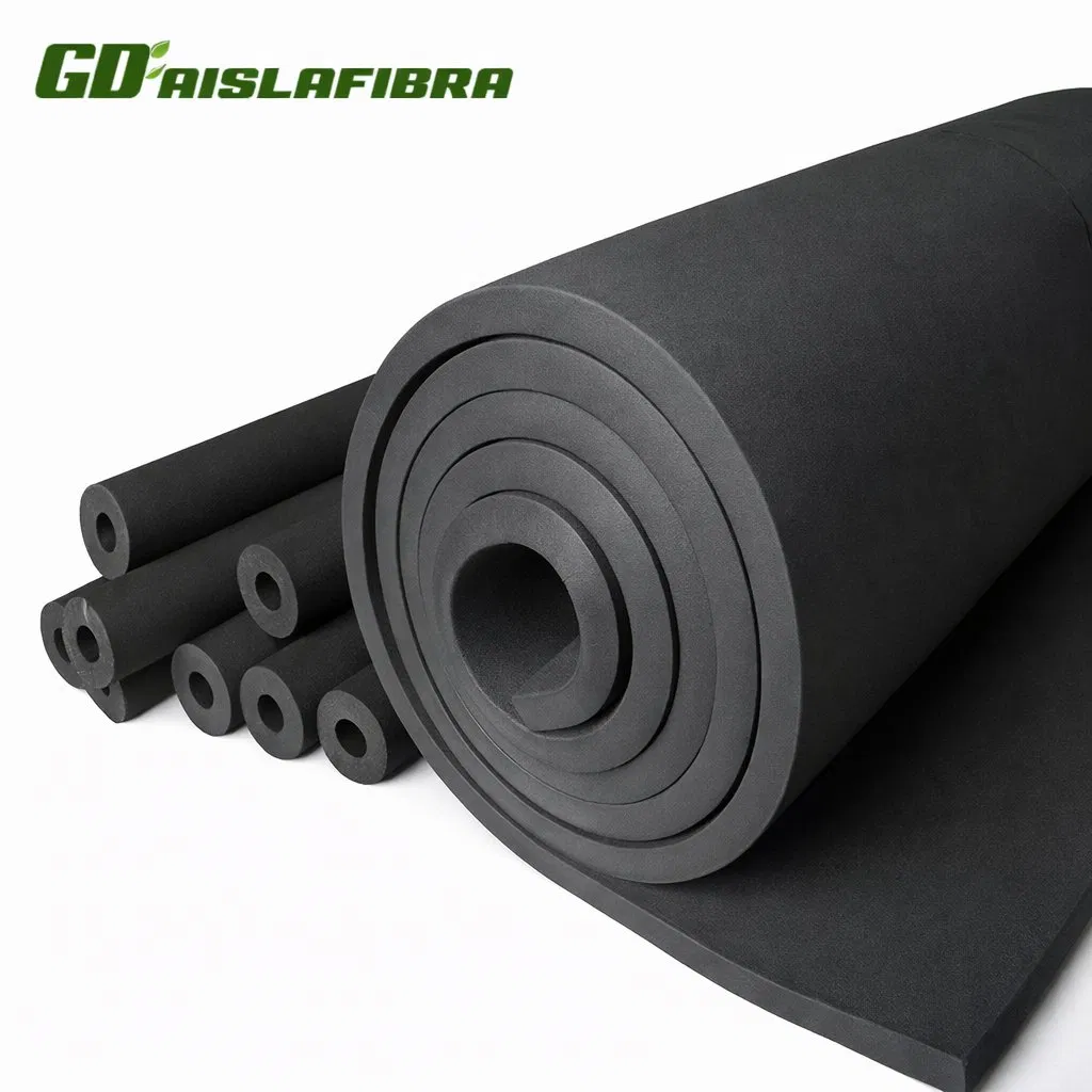 Gd-Aislafibra 9mm-50mm Thickness Factory Supply Use Heat Insulation Material Acoustic Thermal Insulstion Rubber Foam Sheet for Industrial